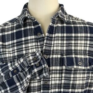 Woolrich Mens Flannel‎ Shirt Long Sleeve Plaid Button Front Casual Large